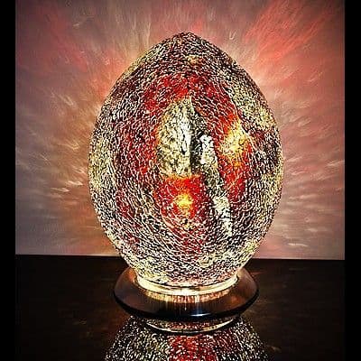 Medium Mosaic Egg Lamps - Various Colours