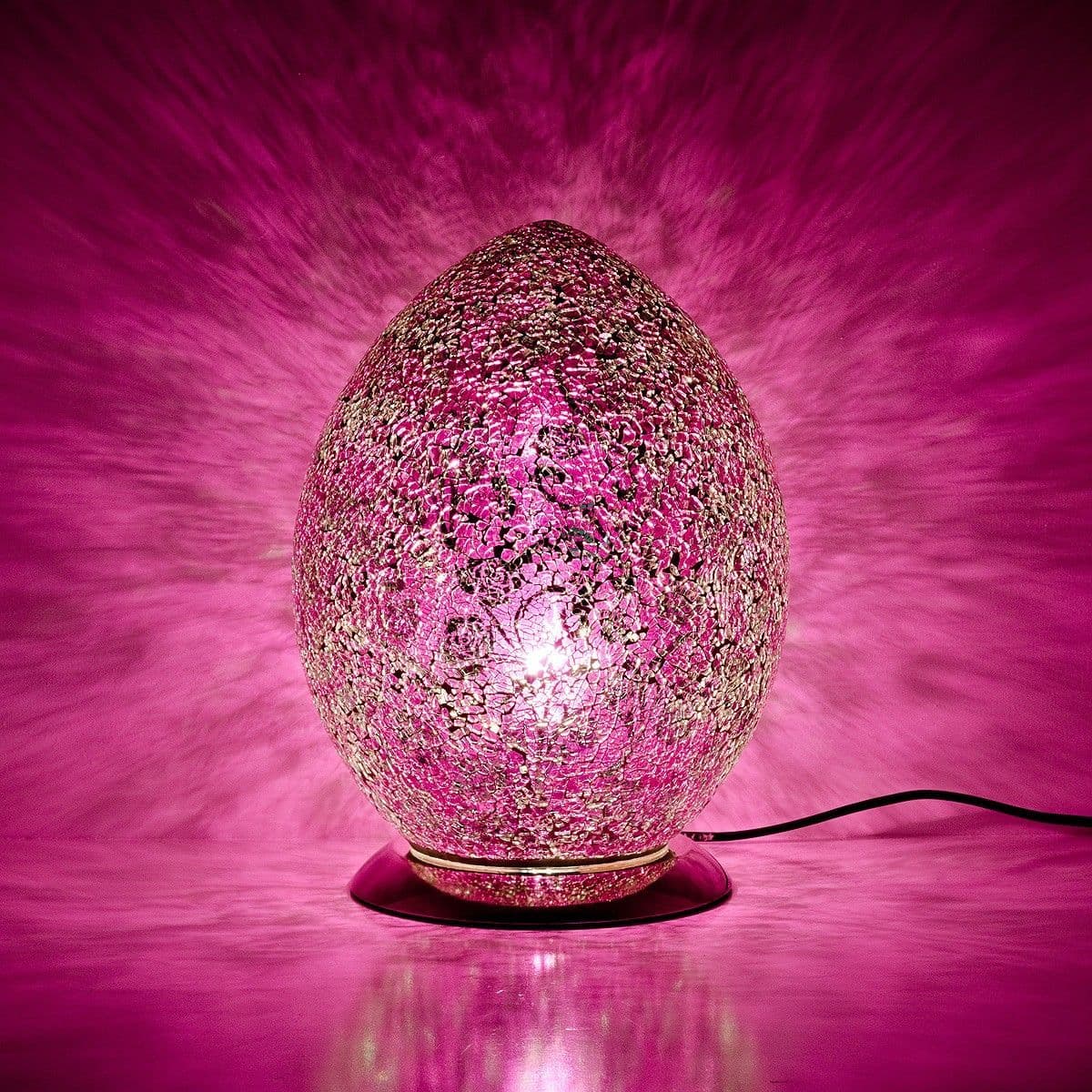 Medium Mosaic Egg Lamps - Various Colours