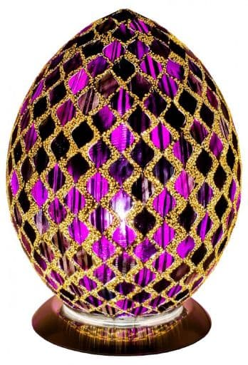 Medium Mosaic Egg Lamps - Various Colours