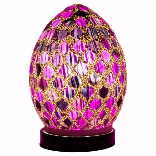 Mini Mosaic Egg Lamp - Various Colours