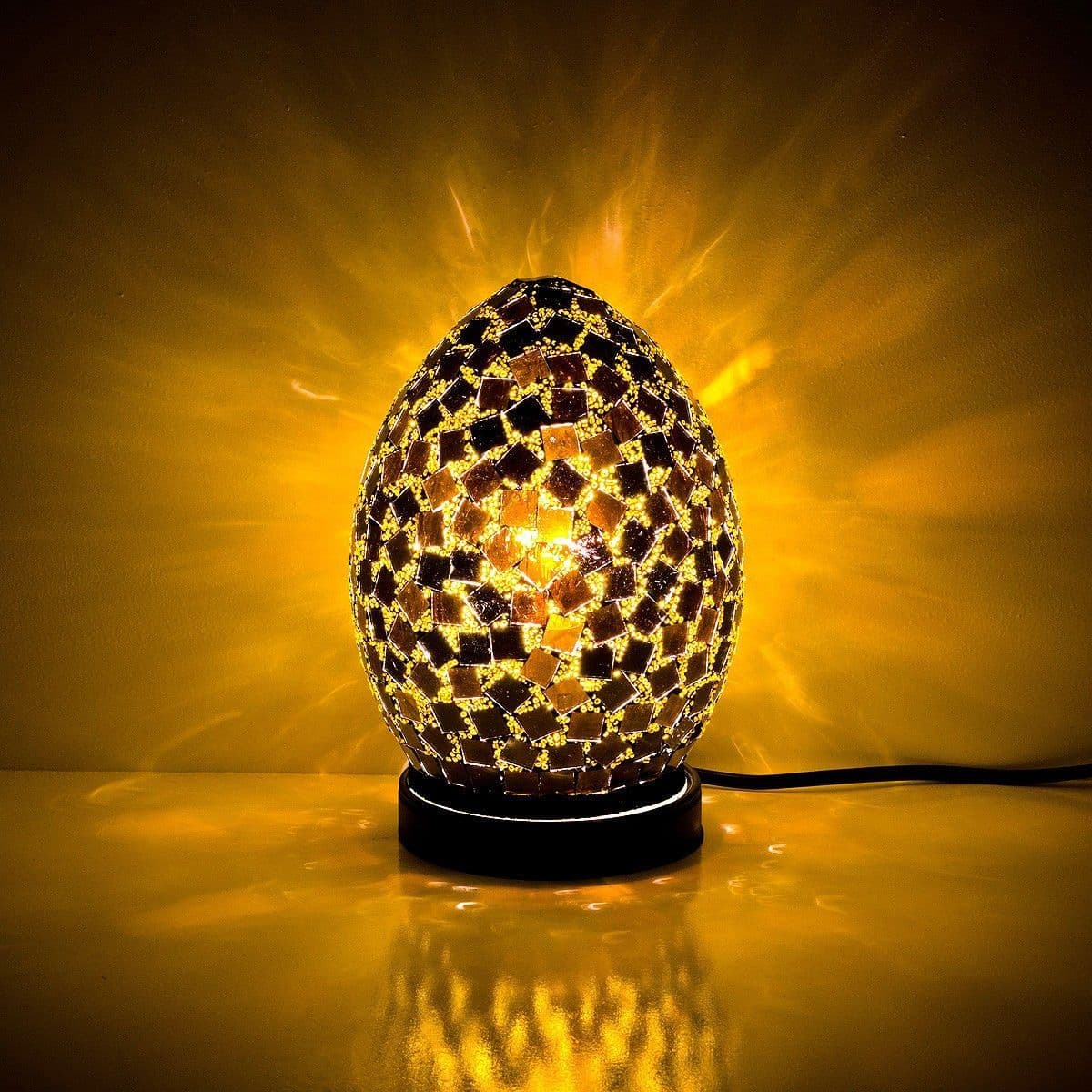 Mini Mosaic Egg Lamp - Various Colours