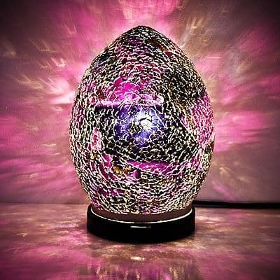 Mini Mosaic Egg Lamp - Various Colours