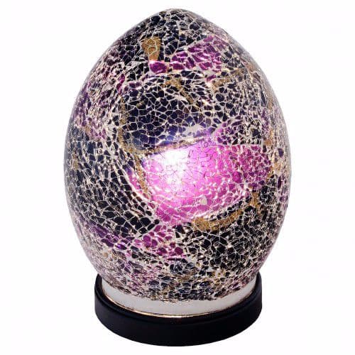 Mini Mosaic Egg Lamp - Various Colours