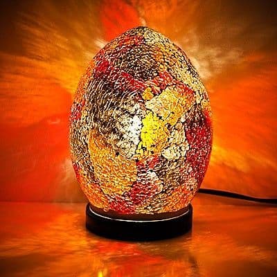 Mini Mosaic Egg Lamp - Various Colours