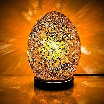 Mini Mosaic Egg Lamp - Various Colours