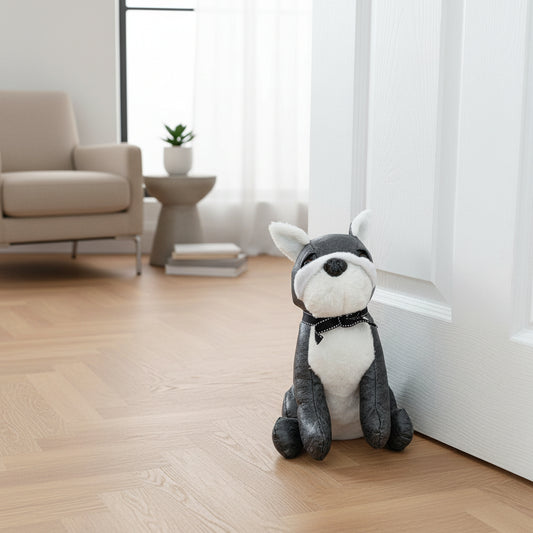 Grey Bulldog Door Stop