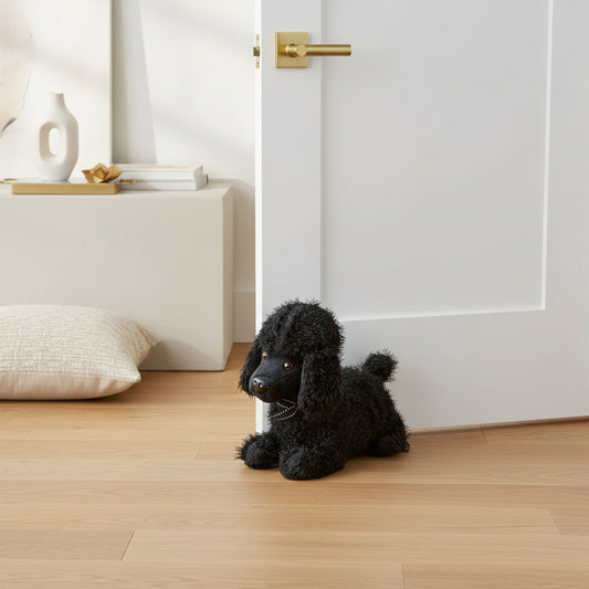 Black Poodle Door Stop