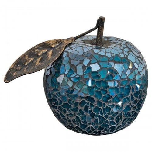 Mosaic Glass Apples With Leaf - Various Colours