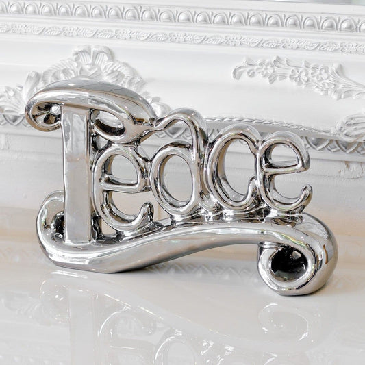 Ceramic Peace sculpture ornament