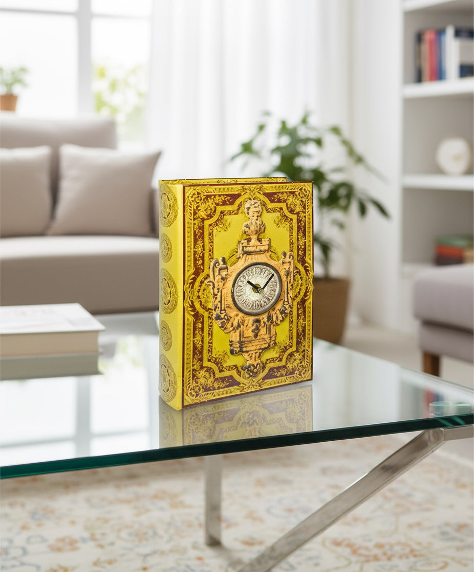 Clock Secret Storage Fake Book Box