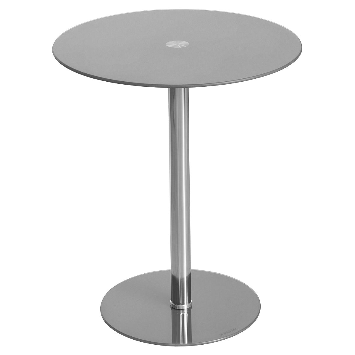 Glass Round Top Podium Table - Grey