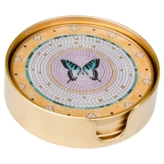 Butterfly Design Round Coasters