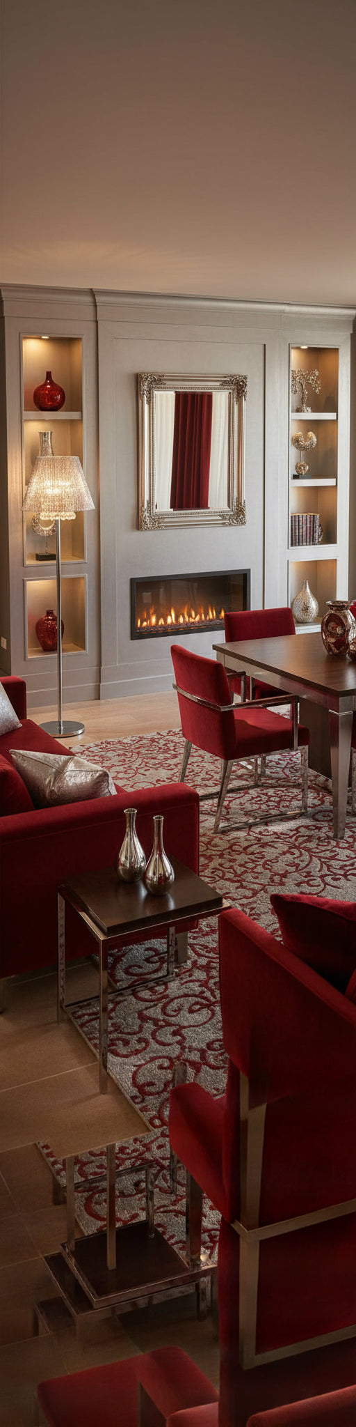 Silver Tube Floor Lamp