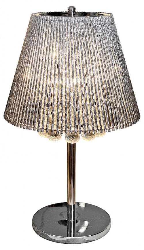 Silver Tube Table Lamp